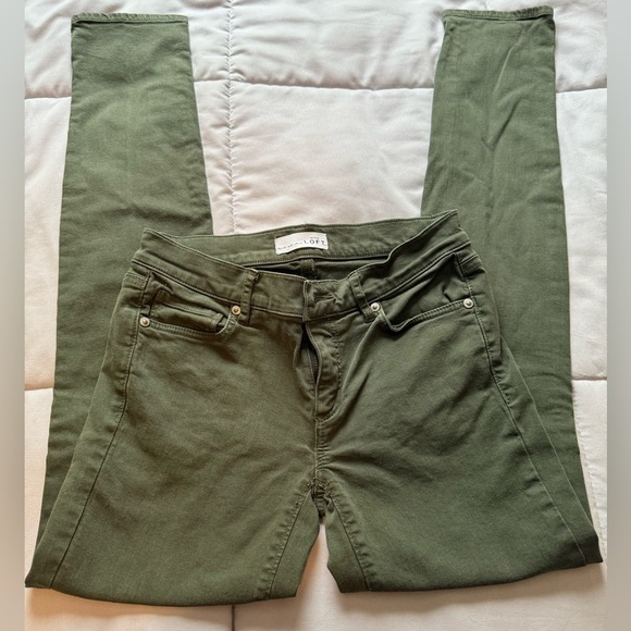 LOFT Olive Green Pants Size 00 - Picture 4 of 4